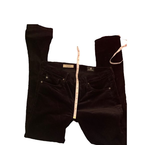 Adriano Goldschmied Black Velour "The Legging-Super Skinny" Size 27R - Picture 6 of 6